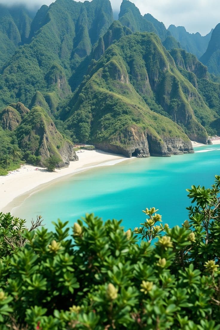 Plage déserte et eaux turquoise de Lombok